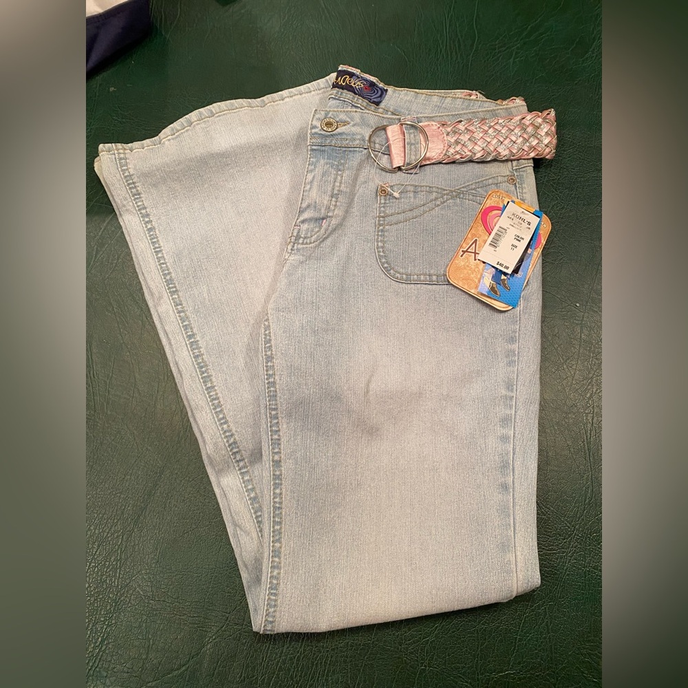Juniors jeans size 11 Angels with belt